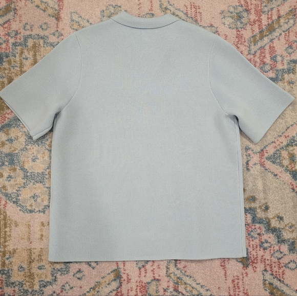 Oak and Fort Blue Knit Button Up - Picture 3 of 8